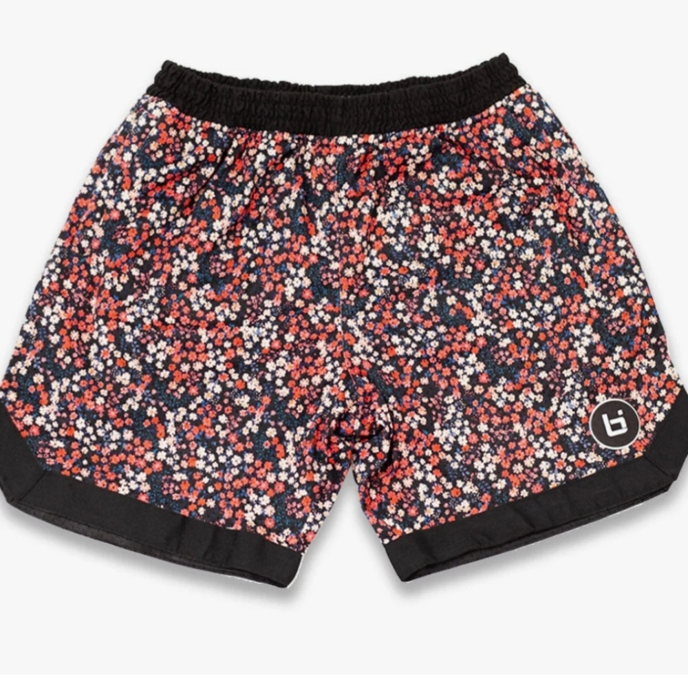 Ball is Life basketball shorts men size small floral pattern